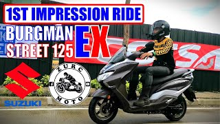 Suzuki Burgman Street 125 EX  Test Ride Review [upl. by Golliner]