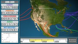 Animated Map Shows History Of Immigration To The US [upl. by Alejna]