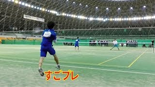 すごプレソフトテニス 高校近畿インドア2018 男子 個人戦 決勝戦 下原・林ー中別府・池口［視点下］ [upl. by Lirbaj]