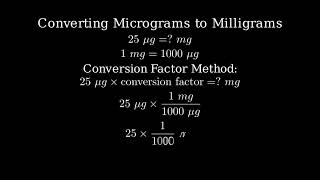 How to convert 25 micrograms mcg to milligrams [upl. by Mozza184]