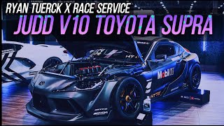 Ryan Tuerck Judd V10 Toyota Supra A90  Sema 2021 on Rotiform Centerlock Wheels [upl. by Zerep]