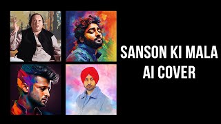 Sanson Ki Mala  Rahat x Nusrat Fateh Ali Khan AI  Diljit AI  Atif AI  Arijit  AI Cover  DJ MRA [upl. by Eimam]