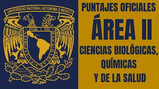 PUNTAJES OFICIALES ÁREA II CIENCIAS BIOLÓGICAS QUÍMICAS Y DE LA SALUD UNAM 2023 [upl. by Acilef]