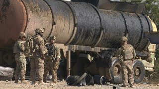 US forces inspect damaged oil facilities after Turkish strikes on northeastern Syria  AFP [upl. by Aeniah]