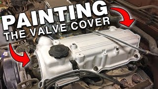 Painting The Valve Cover  Mazda B2000 [upl. by Natlus]