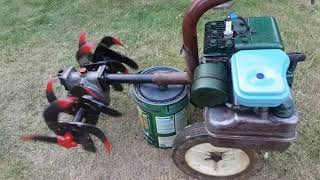 A 4 stroke engine Norlett Beaver Powerspade with 3hp Briggs amp Stratton [upl. by Bonnice636]