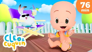 Learn to swim with Cuquins swimming song and more nursery rhymes for kids with Cleo and Cuquin [upl. by Eerehs]