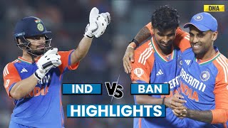 India Vs Bangladesh Highlights 2nd T20 IND Wins The Match By 86 Runs Leads Series By 20 [upl. by Buffo]