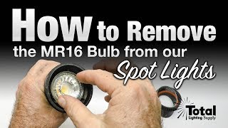 How to Quickly Remove the MR16 bulb from our LED Spot Light by Total Outdoor Lighting [upl. by Euqcaj666]