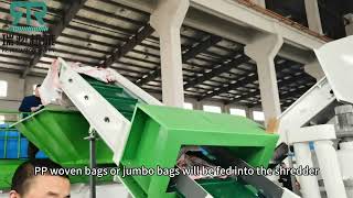 Online Camera Shredder Compactor PP Woven Bags Single Stage Recycling Granulator [upl. by Waers]