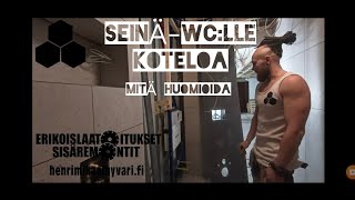 Seinä WCn kotelointi Wedillä Covering wallmounted toilet using WEDI [upl. by Vincentia]