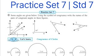 Practice set 7 L1 Geometrical construction  Std 7 Maths [upl. by Ty]