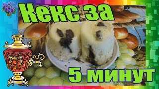 Кекс в микроволновке с шоколадом кокосом и орешками за 5 минут [upl. by Adok]