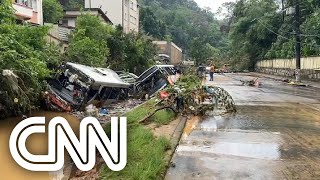 Chuvas deixam pelo menos 35 mortos em Petrópolis RJ  NOVO DIA [upl. by Dranek870]