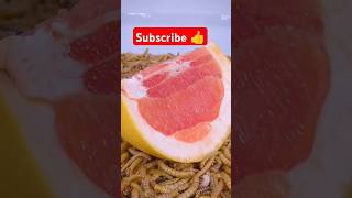 Grapefruit Vs Mealworms  shortstrending [upl. by Nosyk]