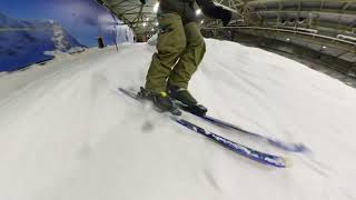 Skiing on the indoor ski slopes of SnowWorld in Landgraaf 2024 Insta360 ONE RS [upl. by Yrelav]