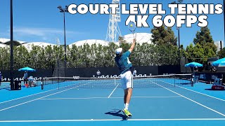 Reilly Opelka amp John Isner Court Level Serve Practice  2023 4K 60FPS [upl. by Atillertse954]