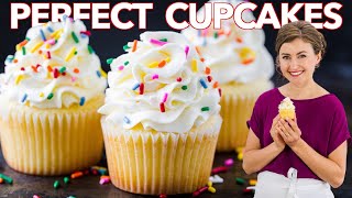 How to Get PERFECT VANILLA CUPCAKES Every Time [upl. by Baldridge]