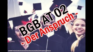 BGB AT 02  Der Anspruch Schema [upl. by Wina]