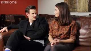 Doctor Who Matt Smith and JennaLouise Coleman interview each other  Christmas Special  BBC One [upl. by Harlamert639]