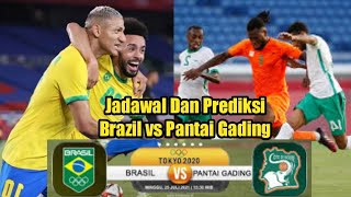 Jadwal Pertandingan Olimpiade Tokyo  Brazil vs Pantai Gading [upl. by Kienan]