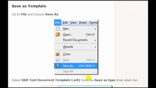 Create OpenOffice Writer Templates [upl. by Niwri]