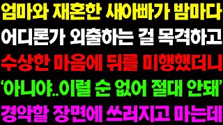 실화사연 엄마와 재혼한 새아빠가 밤마다 어디론가 외출하는 걸 목격하고 수상한 마음에 뒤를 미행했더니 경악할 장면을 보고 마는데 사이다 사연 감동사연 톡톡사연 [upl. by Areip513]