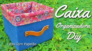 Caixa Organizadora Feita Com Papelão  Reciclagem [upl. by Aneekat]