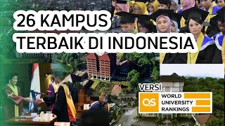 26 Kampus Terbaik di Indonesia  Universitas Terbaik Versi QS World University Rankings 2024 [upl. by Allerym262]