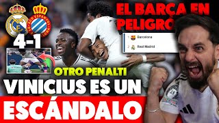 😱VINICIUS APLASTA al ESPANYOL 41 y COLOCA al MADRID a UN PUNTO del BARÇA · OTRO PENALTI 😂 [upl. by Korwun]