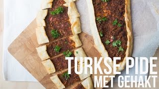 RECEPT Turkse Pide met gehakt  OhMyFoodness [upl. by Quintus]