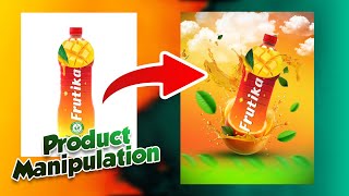 Product Manipulation In Photoshop  Frutika Juice Poster Design [upl. by Laen]