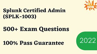 Splunk Certified Admin SPLK1003 Exam Questions amp Dumps 2024 [upl. by Nnairam]