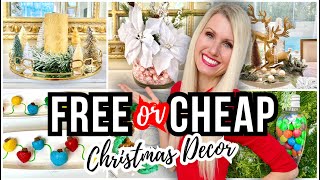 FREE Or CHEAP DIY CHRISTMAS DECOR  HOLIDAY DECORATING IDEAS [upl. by Alpers]