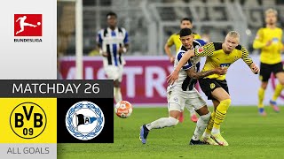 BVB wins at Haaland comeback  Borussia Dortmund  Arminia Bielefeld 10  All Goals  BL 2122 [upl. by Melborn]