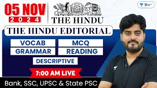 5 November 2024  The Hindu Analysis  The Hindu Editorial  Editorial by Vishal sir  Bank  SSC [upl. by Lladnar578]