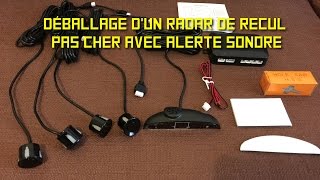 Radar de recul 4 detecteurs avec alerte sonore GearBest [upl. by Ecined]