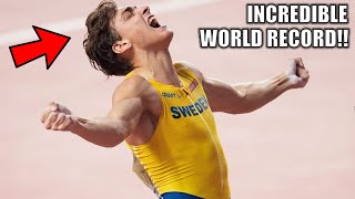 NEW WORLD RECORD  Mondo Duplantis Breaks The Pole Vault World Record  624 Meters [upl. by Ahseile]