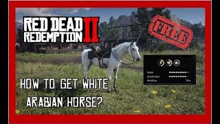 Red Dead Redemption 2 How to Get White Arabian Free Fast Horse [upl. by Ellehcar]