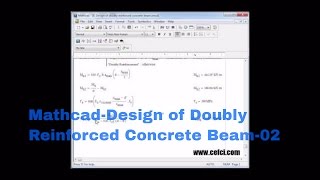 MathcadDesign of Doubly Reinforced Concrete Beam02 [upl. by Mccourt]