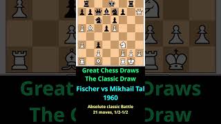 The Classic Game Draw  Robert James Fischer vs Mikhail Tal played in 1960 chessclassic [upl. by Pax]