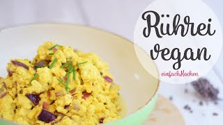 Tofu Rührei veganes Rührei Rezept von einfachKochen [upl. by Bucher955]