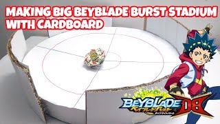 How to make beyblade stadium with cardboard  big beyblade burst stadium  how to make beyblade [upl. by Wind]