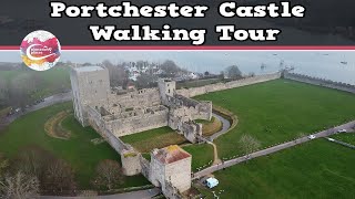 PORTCHESTER CASTLE HAMPSHIRE  Walking Tour  Pinned on Places [upl. by Nafis]