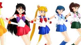 【MMDセーラームーン】 セーラーチームで美脚戦隊スレンダー 【Sailor Moon】 [upl. by Halac525]