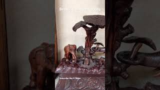 Elephant wooden carving 🐘 [upl. by Aik241]