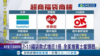 四大超商春節福袋來了 祭鑽石名車刺激買氣 春節卡哇伊福袋亮相 頭獎祭出瑪莎拉蒂 超商福袋分5種價位 想中獎得有超強運│記者 易俐廷 林書賢│【消費報你知】20231226│三立新聞台 [upl. by Arreit]