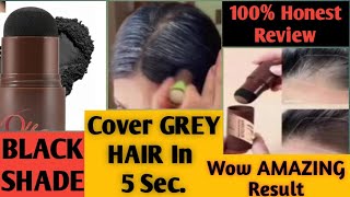 Cover white hair with stick Hairline Powder Review black shade Reverse grey hair with powder stick [upl. by Nahtnahoj993]