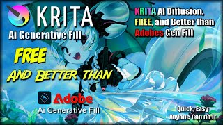 KRITA AI Diffusion FREE and Better than Adobes Gen Fill [upl. by Onirotciv569]