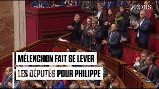 Quand JeanLuc Mélenchon fait ovationner Edouard Philippe à lAssemblée [upl. by Etteluap]